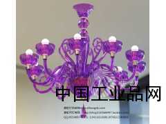 供應蠟燭水晶燈簡約歐式吊燈 紫虹燈飾