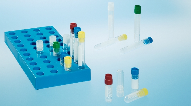 1ml普通凍存管 123279 凍存管 1ml，內(nèi)旋，星形站立角，藍(lán)，有書寫區(qū)