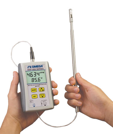 HHF1001A/HHF1001R/-W 手持式空氣速度計(jì)/溫度計(jì) Omega歐米茄