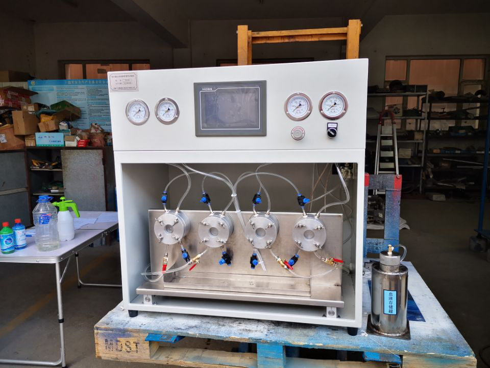 防護(hù)服抗合成血液穿透試驗(yàn)儀 MWFHF-020